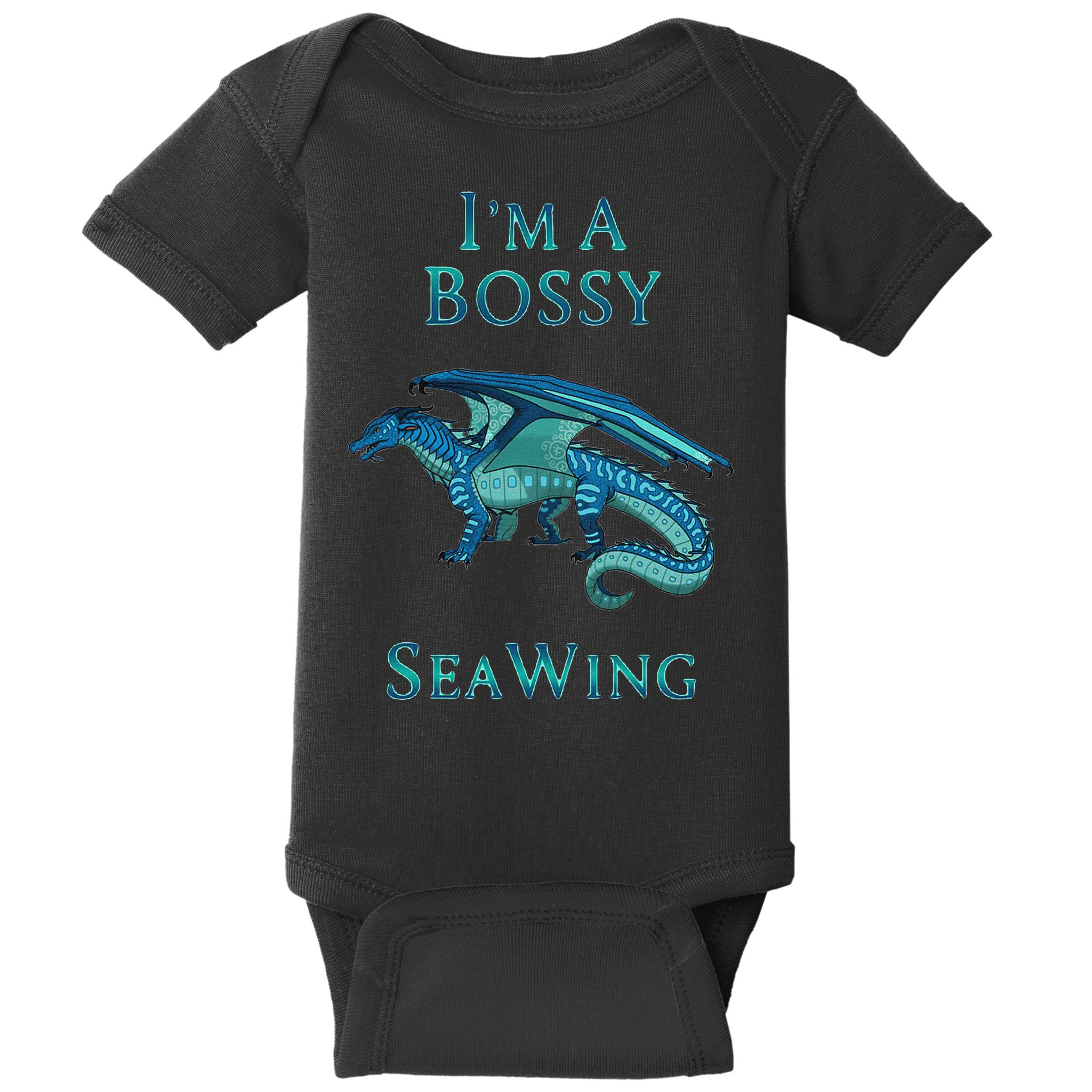I'm A Bossy Seawing Dragon Lovers, Ocean Dragon Baby Bodysuit