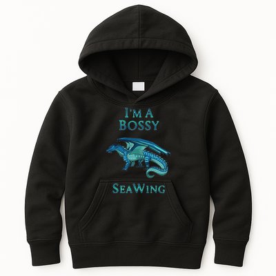 I'm A Bossy Seawing Dragon Lovers, Ocean Dragon Kids Hoodie