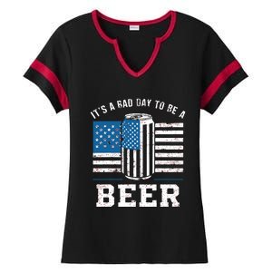 Its A Bad Day To Be Beer Red Ladies Halftime Notch Neck Tee