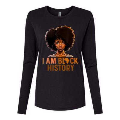 I Am Black History Women Black History Month Melanin Womens Cotton Relaxed Long Sleeve T-Shirt