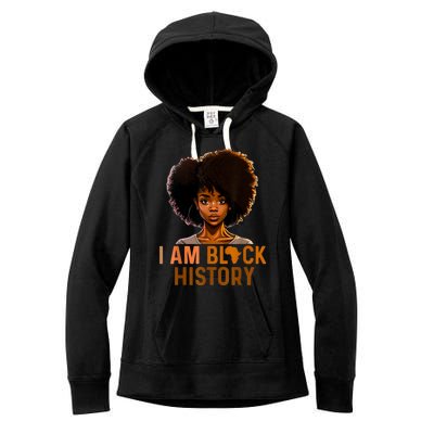 I Am Black History Women Black History Month Melanin Women's Fleece Hoodie