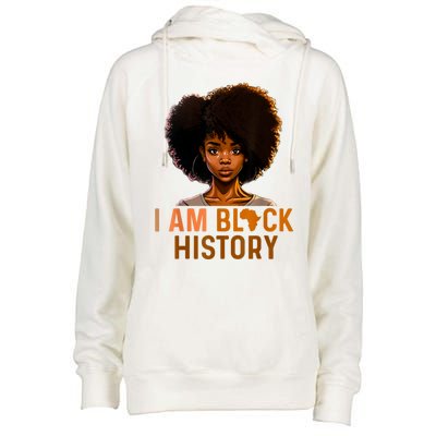 I Am Black History Women Black History Month Melanin Womens Funnel Neck Pullover Hood