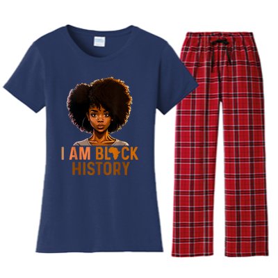 I Am Black History Women Black History Month Melanin Women's Flannel Pajama Set