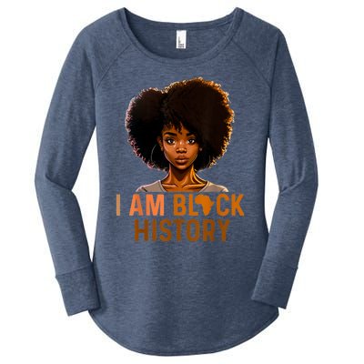 I Am Black History Women Black History Month Melanin Women's Perfect Tri Tunic Long Sleeve Shirt