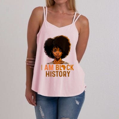 I Am Black History Women Black History Month Melanin Women's Strappy Tank