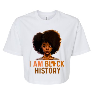 I Am Black History Women Black History Month Melanin Bella+Canvas Jersey Crop Tee