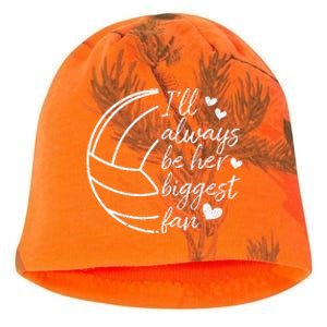 ILl Always Be Her Biggest Fan Volleyball Mom Dad Kati - Camo Knit Beanie