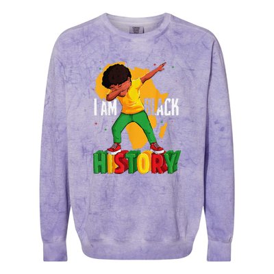 I Am Black History Black History Month Colorblast Crewneck Sweatshirt