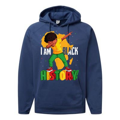 I Am Black History Black History Month Performance Fleece Hoodie