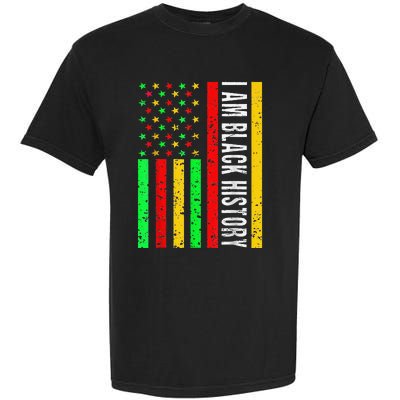 I Am Black History African American Flag Garment-Dyed Heavyweight T-Shirt