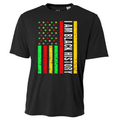 I Am Black History African American Flag Cooling Performance Crew T-Shirt