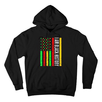 I Am Black History African American Flag Hoodie