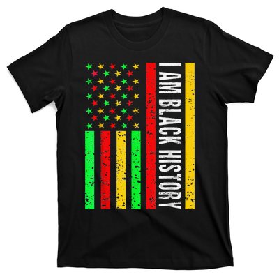 I Am Black History African American Flag T-Shirt