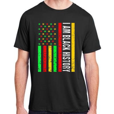 I Am Black History African American Flag Adult ChromaSoft Performance T-Shirt