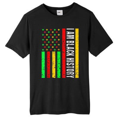 I Am Black History African American Flag Tall Fusion ChromaSoft Performance T-Shirt