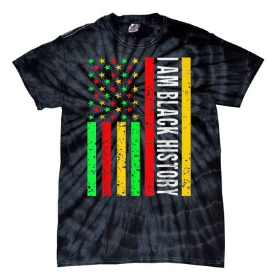 I Am Black History African American Flag Tie-Dye T-Shirt