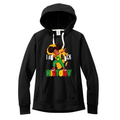 I Am Black History Women Black History Month Women's Fleece Hoodie