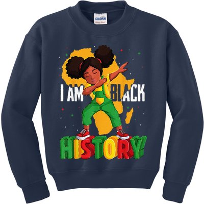 I Am Black History Women Black History Month Kids Sweatshirt