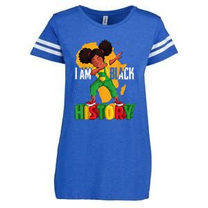 I Am Black History Women Black History Month Enza Ladies Jersey Football T-Shirt