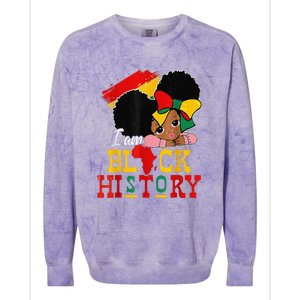 I Am Black History Month Black Melanin Colorblast Crewneck Sweatshirt