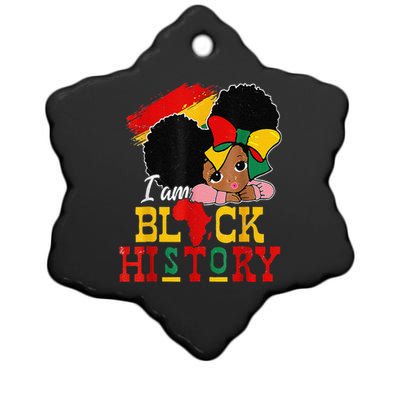 I Am Black History Month Black Melanin Ceramic Star Ornament