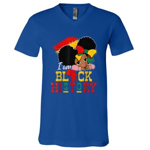 I Am Black History Month Black Melanin V-Neck T-Shirt