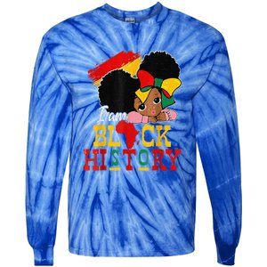 I Am Black History Month Black Melanin Tie-Dye Long Sleeve Shirt