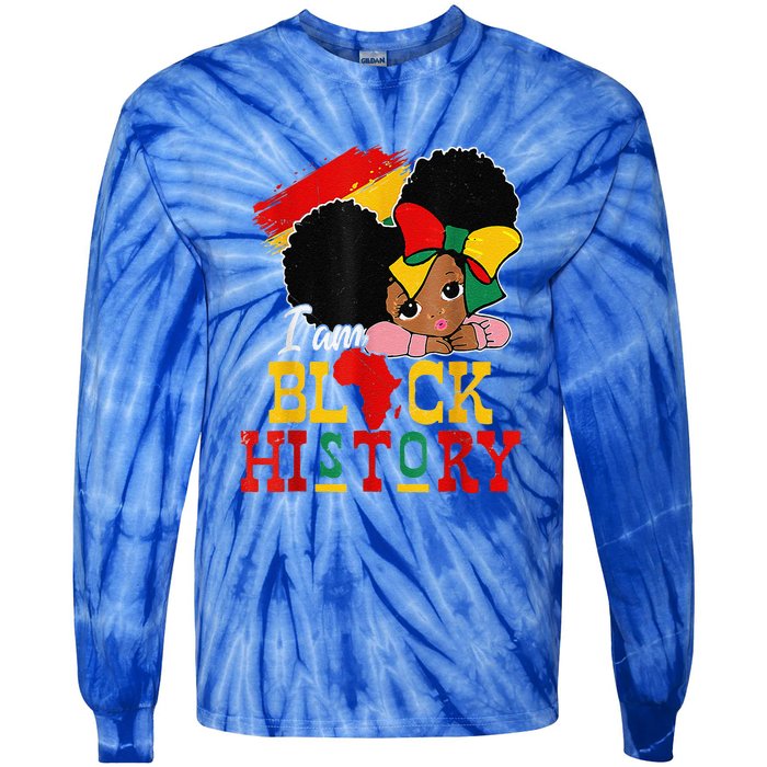 I Am Black History Month Black Melanin Tie-Dye Long Sleeve Shirt