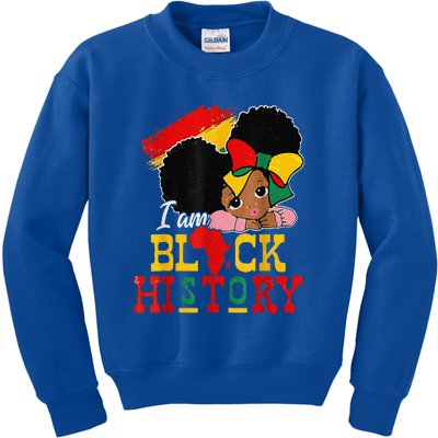 I Am Black History Month Black Melanin Kids Sweatshirt