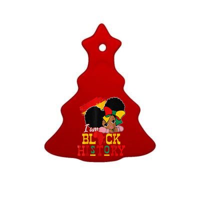 I Am Black History Month Black Melanin Ceramic Tree Ornament