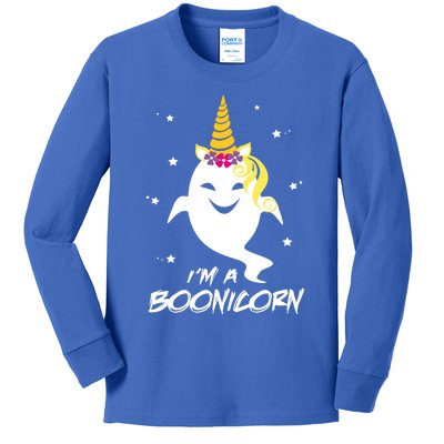 Im A Boonicorn Cute Halloween Unicorn Boo Ghost Cute Gift Kids Long Sleeve Shirt