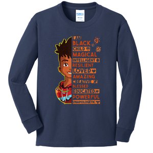 I Am Black History Month African American Kids Long Sleeve Shirt