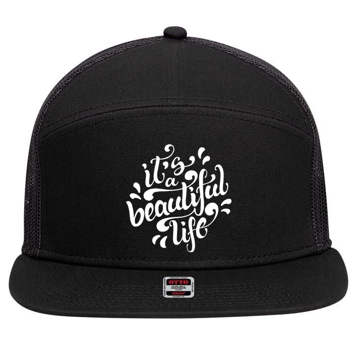 It's A Beautiful Life 7 Panel Mesh Trucker Snapback Hat