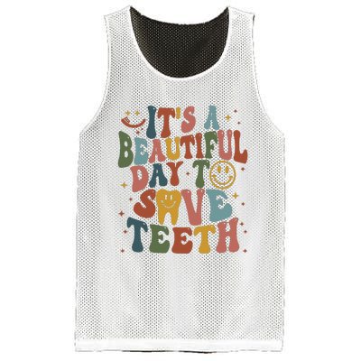 Its A Beautiful Day To Save Teeth Dental Lover Mesh Reversible Basketball Jersey Tank