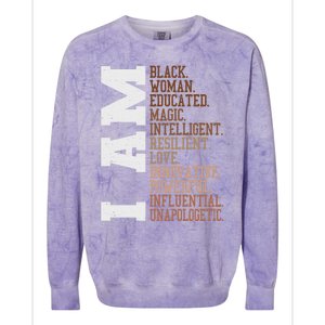 I Am Black Unapologetically Black History Month Great Gift Colorblast Crewneck Sweatshirt