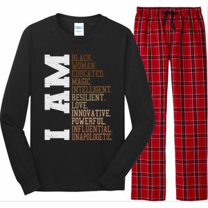 I Am Black Unapologetically Black History Month Great Gift Long Sleeve Pajama Set