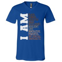 I Am Black Unapologetically Black History Month Great Gift V-Neck T-Shirt