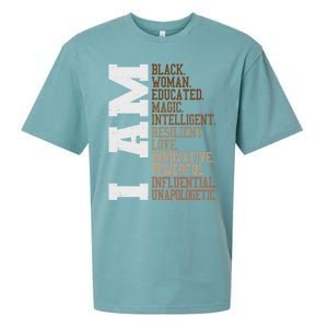 I Am Black Unapologetically Black History Month Great Gift Sueded Cloud Jersey T-Shirt