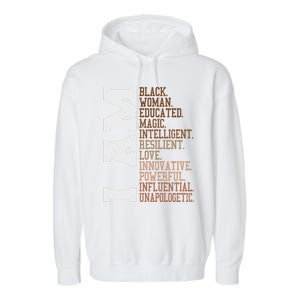 I Am Black Unapologetically Black History Month Great Gift Garment-Dyed Fleece Hoodie