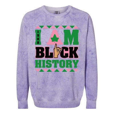 I Am Black History Women Aka African Sorority Colorblast Crewneck Sweatshirt