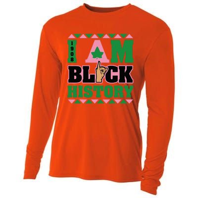 I Am Black History Women Aka African Sorority Cooling Performance Long Sleeve Crew