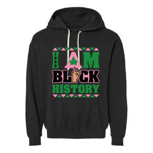 I Am Black History Women Aka African Sorority Garment-Dyed Fleece Hoodie