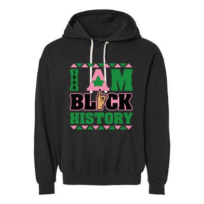 I Am Black History Women Aka African Sorority Garment-Dyed Fleece Hoodie