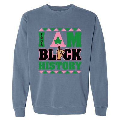 I Am Black History Women Aka African Sorority Garment-Dyed Sweatshirt