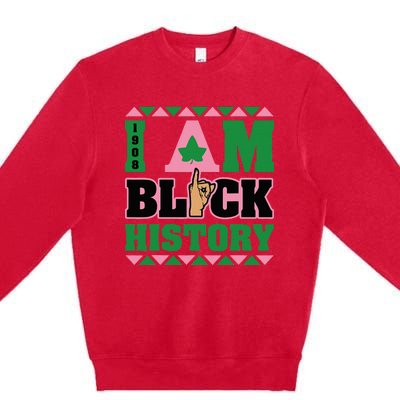 I Am Black History Women Aka African Sorority Premium Crewneck Sweatshirt