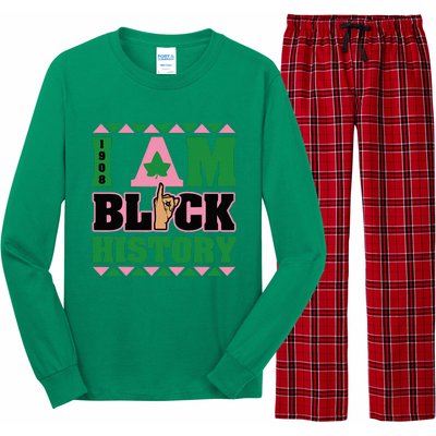 I Am Black History Women Aka African Sorority Long Sleeve Pajama Set