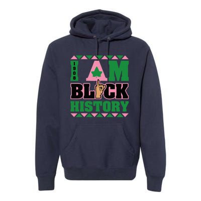 I Am Black History Women Aka African Sorority Premium Hoodie