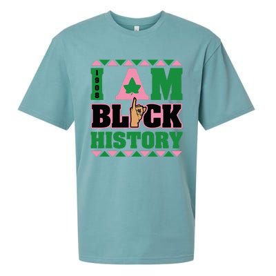 I Am Black History Women Aka African Sorority Sueded Cloud Jersey T-Shirt