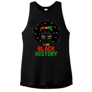 I Am Black History African American Female Pride Ladies PosiCharge Tri-Blend Wicking Tank