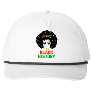 I Am Black History African American Female Pride Snapback Five-Panel Rope Hat